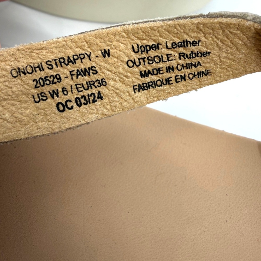 NWT OluKai Onohi Strappy Bubbly Gold Metallic Leather Platform Wedge‎ Sandals W6 - Picture 7 of 10